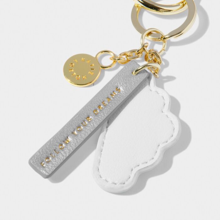 Katie Loxton Chain Keyring 'Follow Your Dream' - White